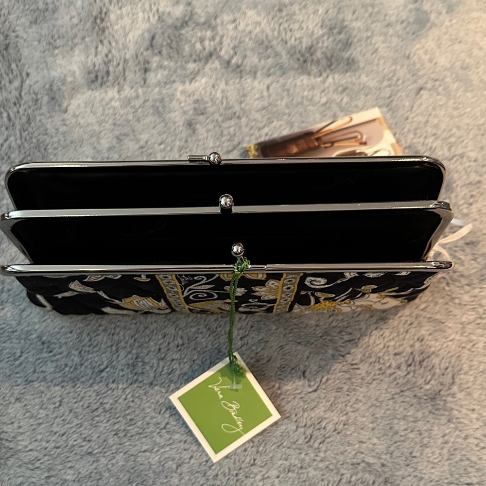 Vera Bradley Black and Yellow Floral Clutch - Picture 2 of 2
